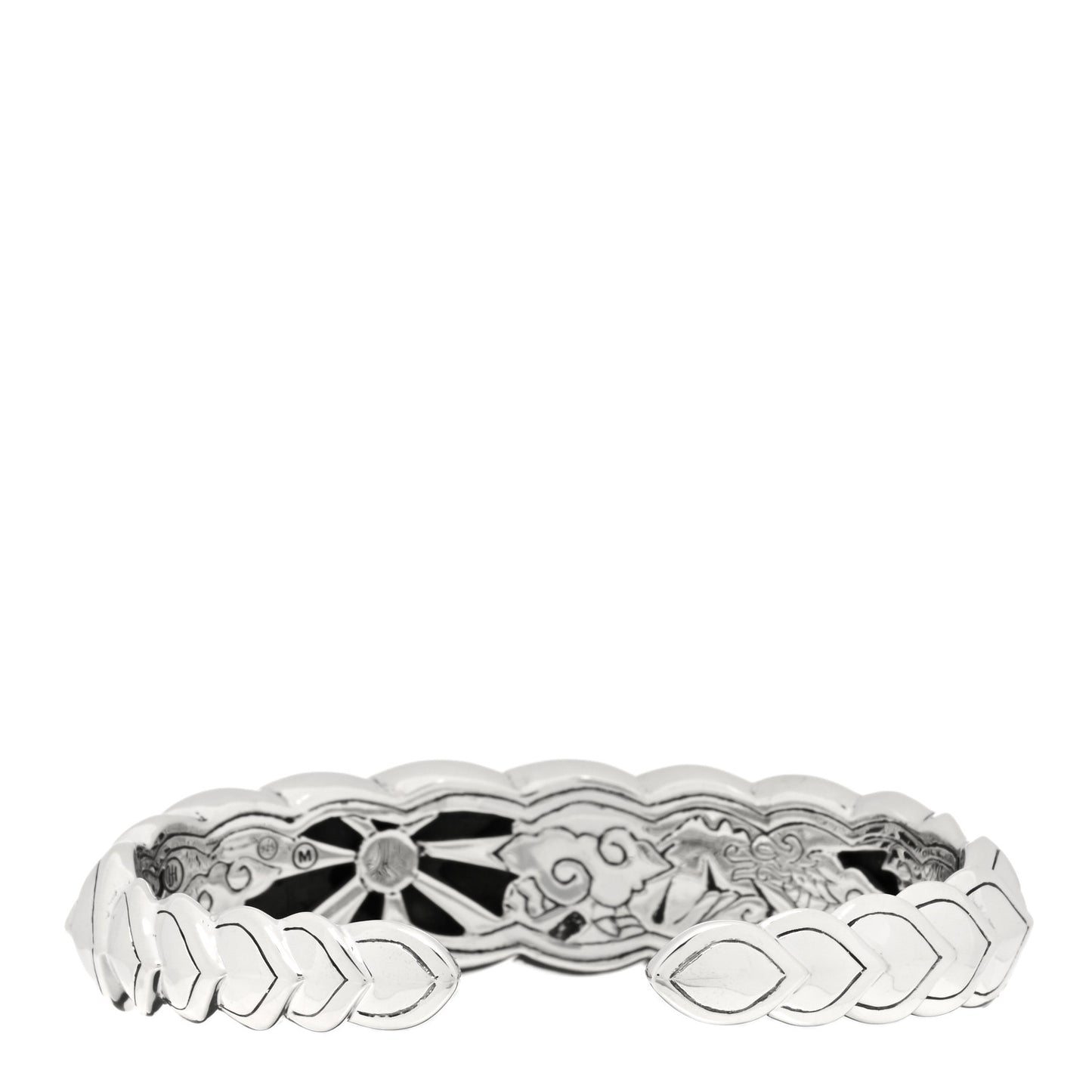 Sterling Silver Grey Mother of Pearl Legends Naga Dragon Scale Flex Cuff Bracelet