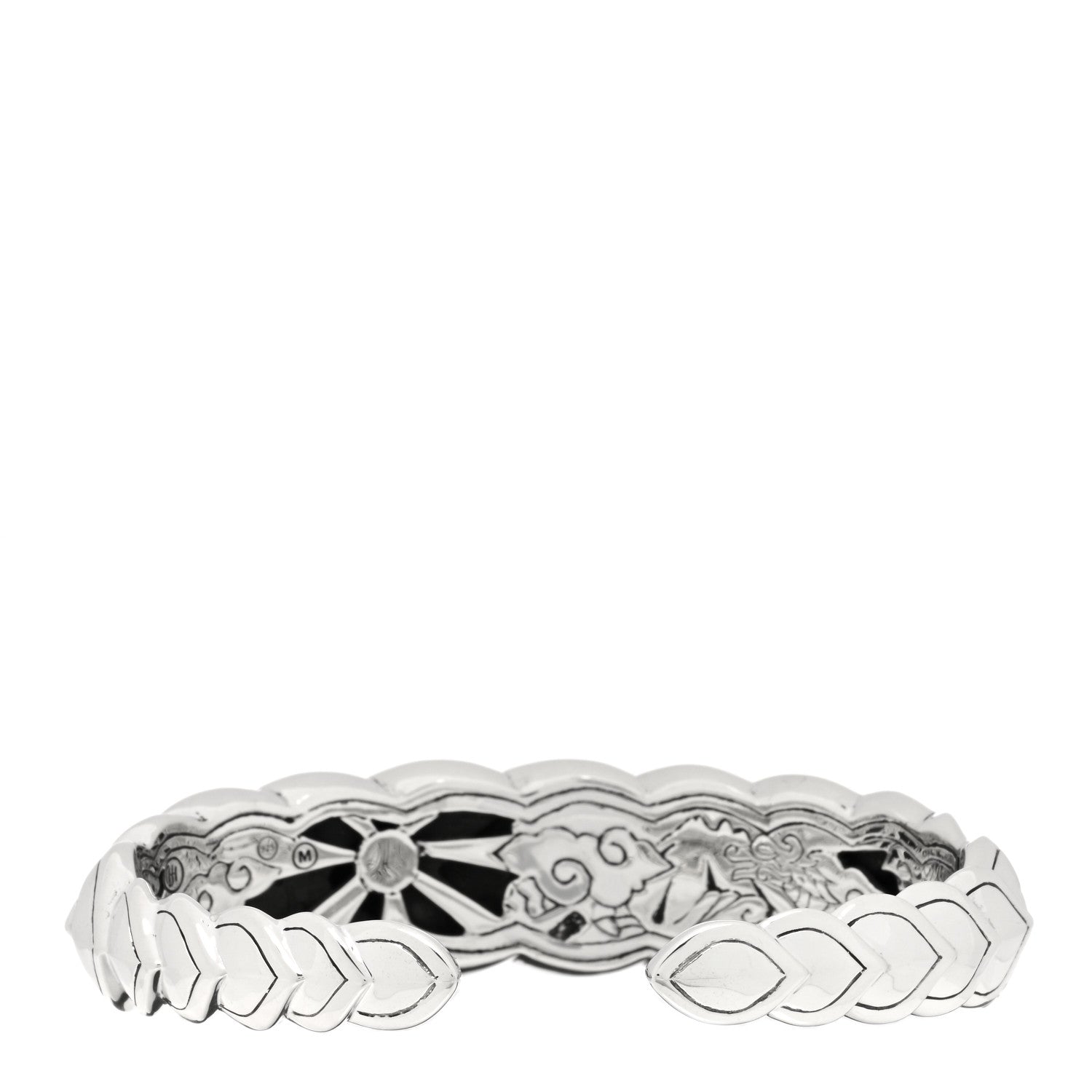 John Hardy Sterling Silver Grey Mother of Pearl Legends Naga Dragon Scale Flex Cuff Bracelet 2 of 3