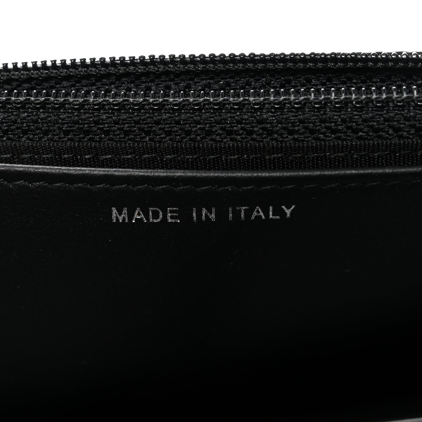 Calfskin Painted Chevron Embossed Boy Wallet On Chain WOC Black