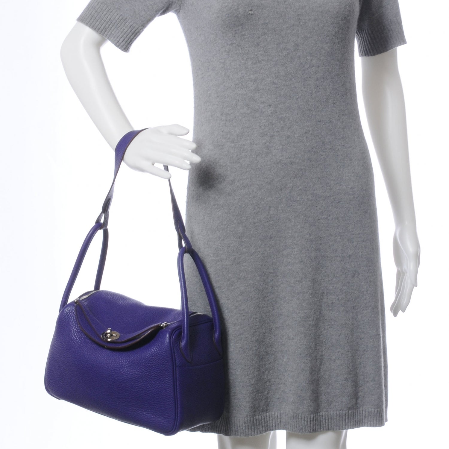 Hermes Taurillon Clemence Lindy 26 Iris 2 of 8