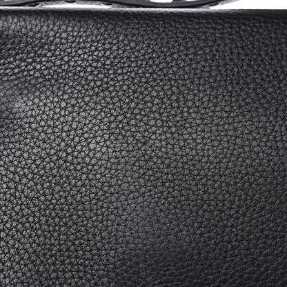 Valentino Garavani Grainy Calfskin Rockstud Double Flap Crossbody Bag Black 9 of 10