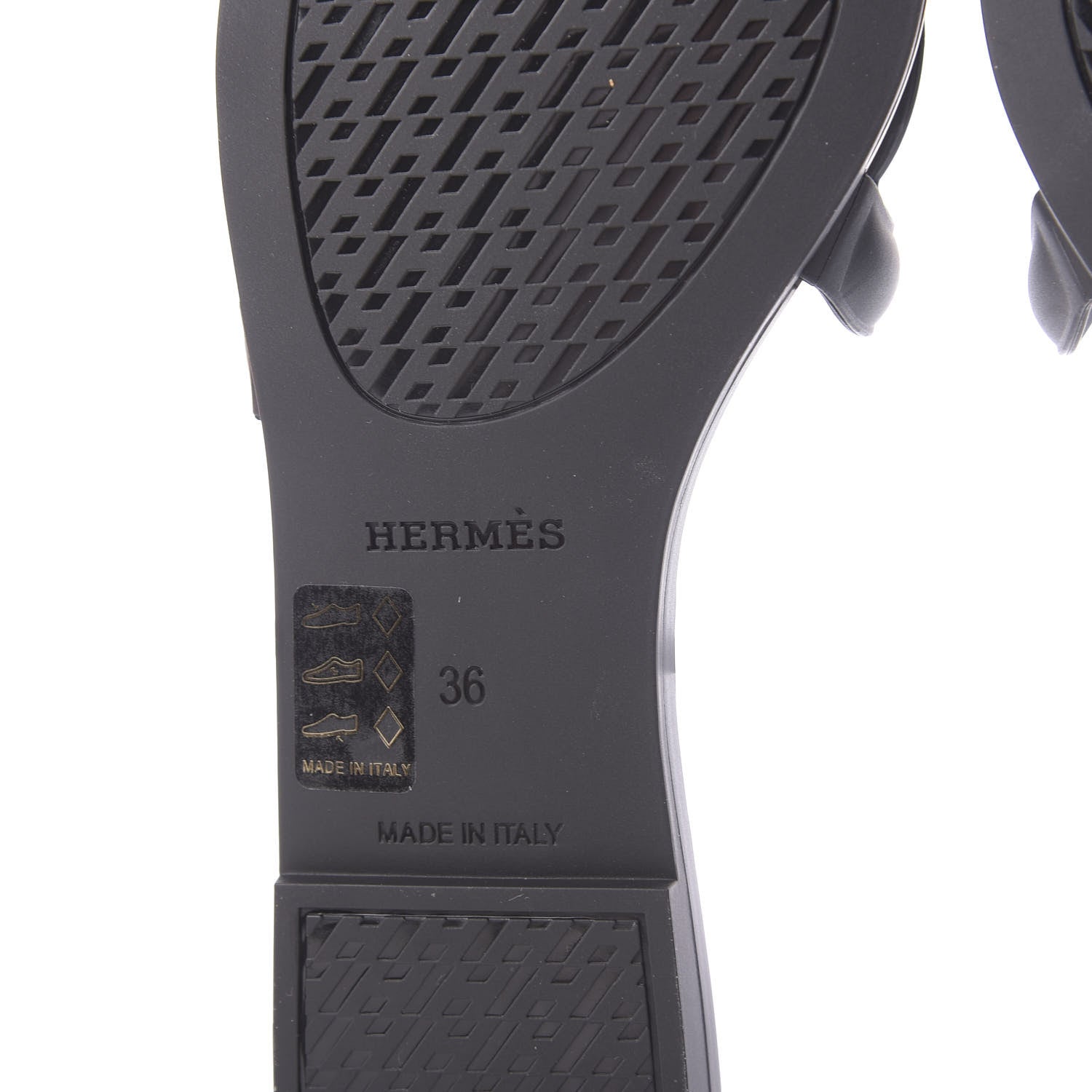 Hermes Rubber Aloha Sandals 36 Black 8 of 10