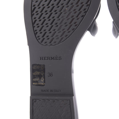 Hermes Rubber Aloha Sandals 36 Black 8 of 10