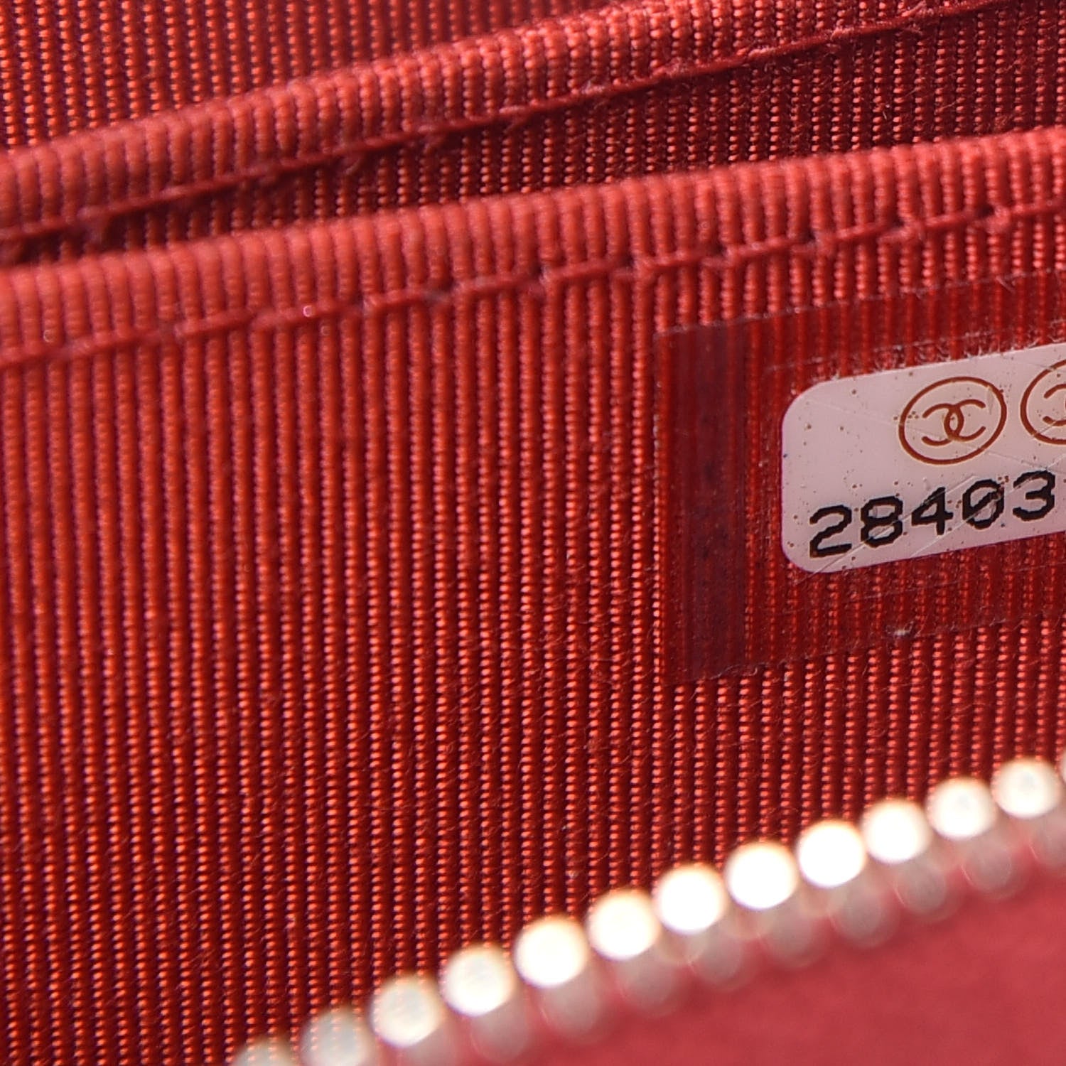 Chanel Caviar Quilted Zip Coin Purse Red 7 of 7