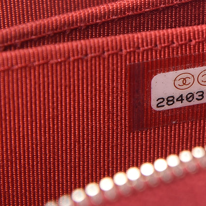 Chanel Caviar Quilted Zip Coin Purse Red 7 of 7