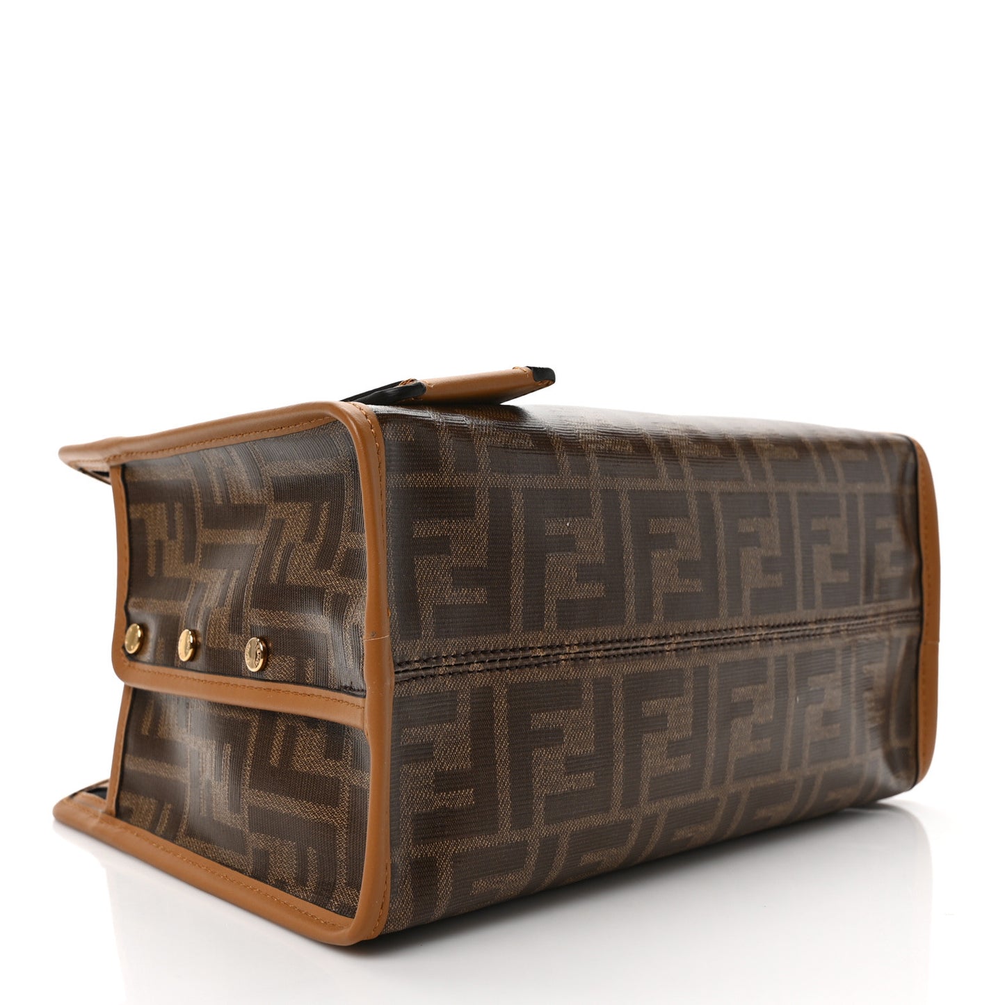 Glazed Fabric Vitello Century FF 1974 Stamp Patch Mini Peekaboo Defender Cover Mogano Panna Caramello