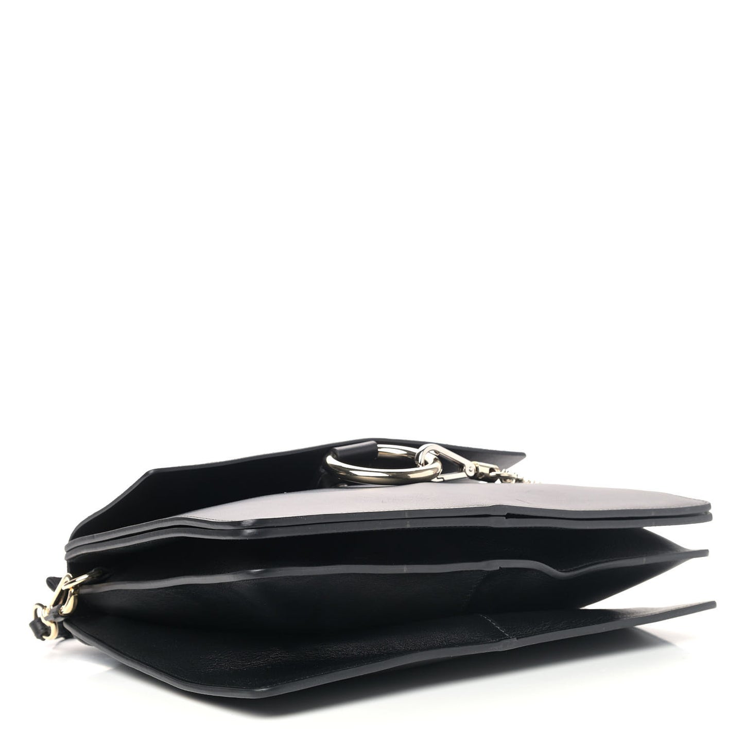 Suede Calfskin Medium Faye Shoulder Bag Black