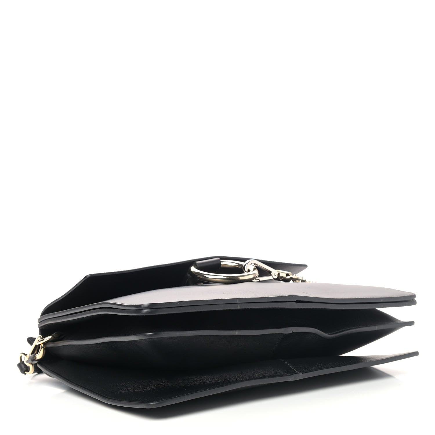 Chloe Suede Calfskin Medium Faye Shoulder Bag Black 4 of 6