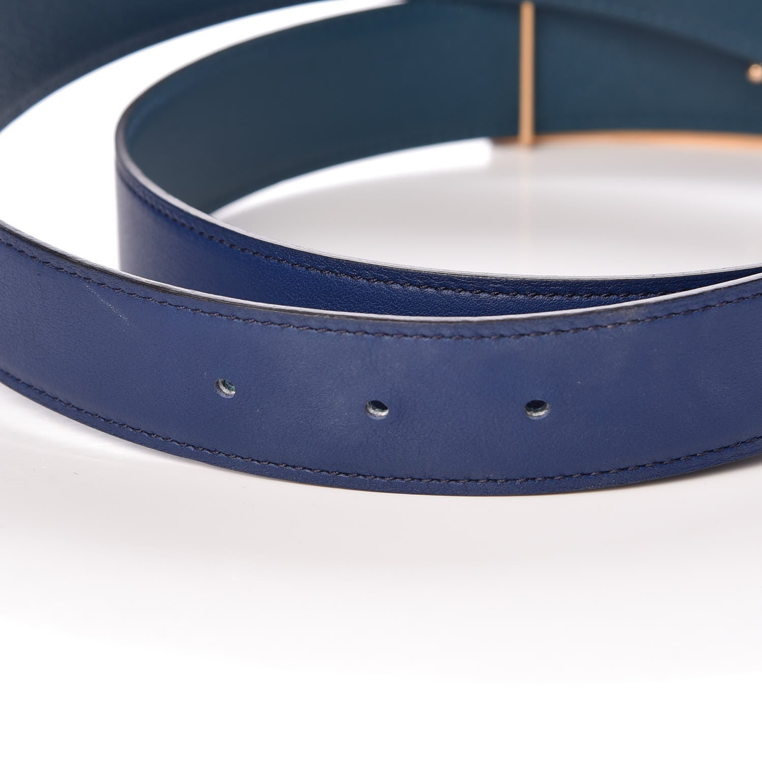 Hermes Swift Epsom 32mm Collier De Chien CDC Belt 85 Bleu Saphir Colvert 4 of 8