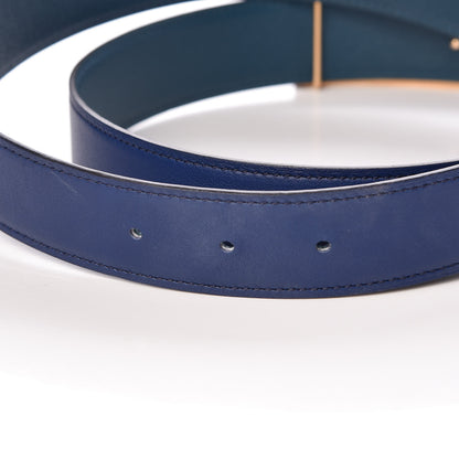 Hermes Swift Epsom 32mm Collier De Chien CDC Belt 85 Bleu Saphir Colvert 4 of 8