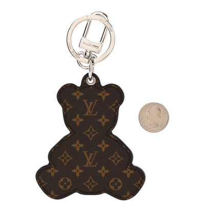 Louis Vuitton Monogram Teddy Bear Bag Charm Key Holder Brown 2 of 6