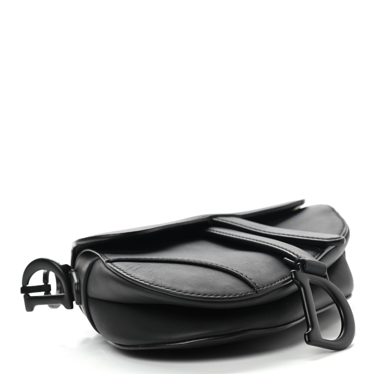 Christian Dior Ultra Matte Calfskin Mini Saddle Bag Black 4 of 12