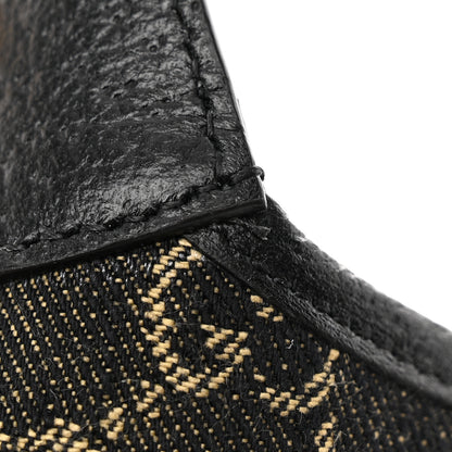 Gucci Jacquard Denim GG Monogram Small Jackie 1961 Hobo Black Ivory 14 of 14