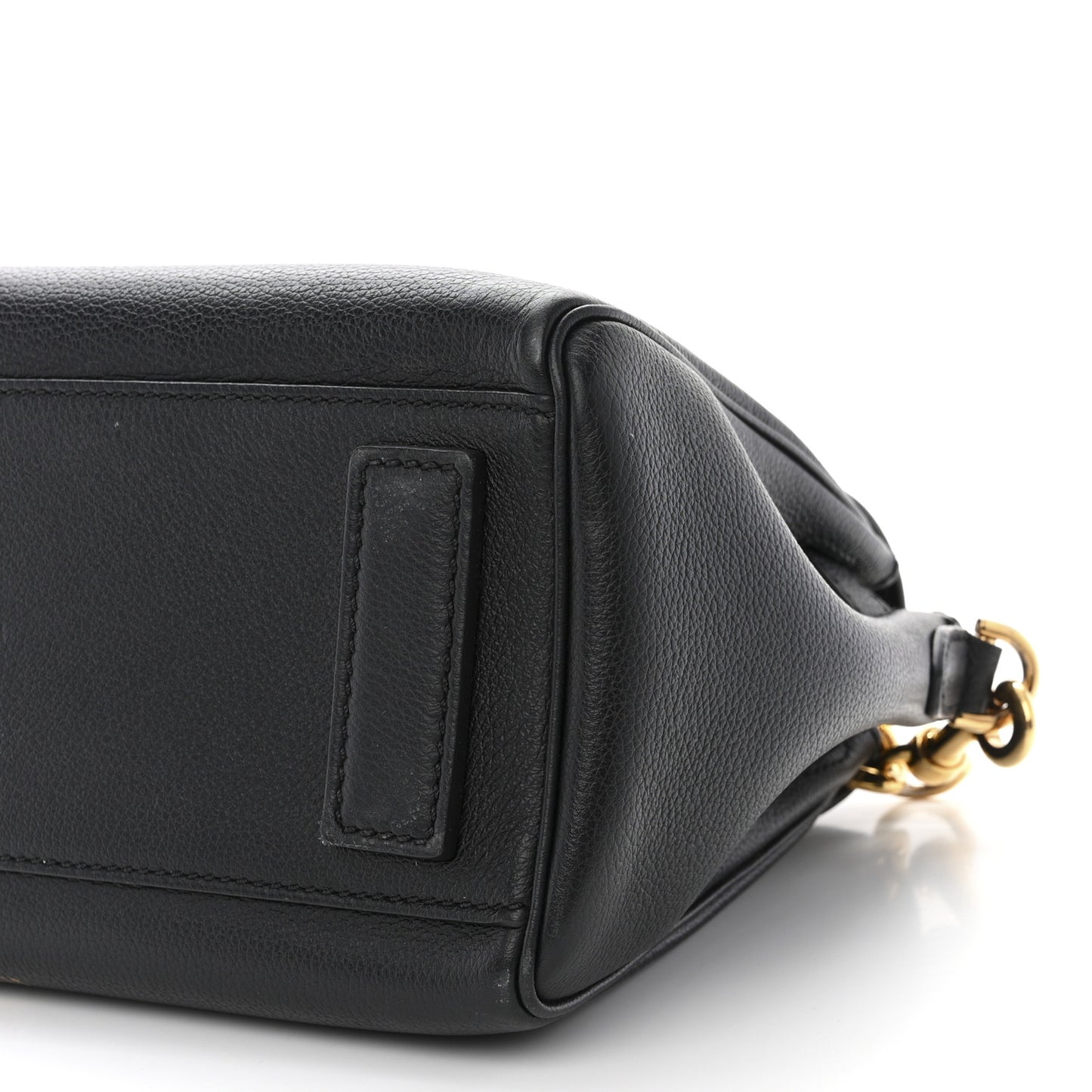 Grained Calfskin La Medusa Top Handle Bag Black Black
