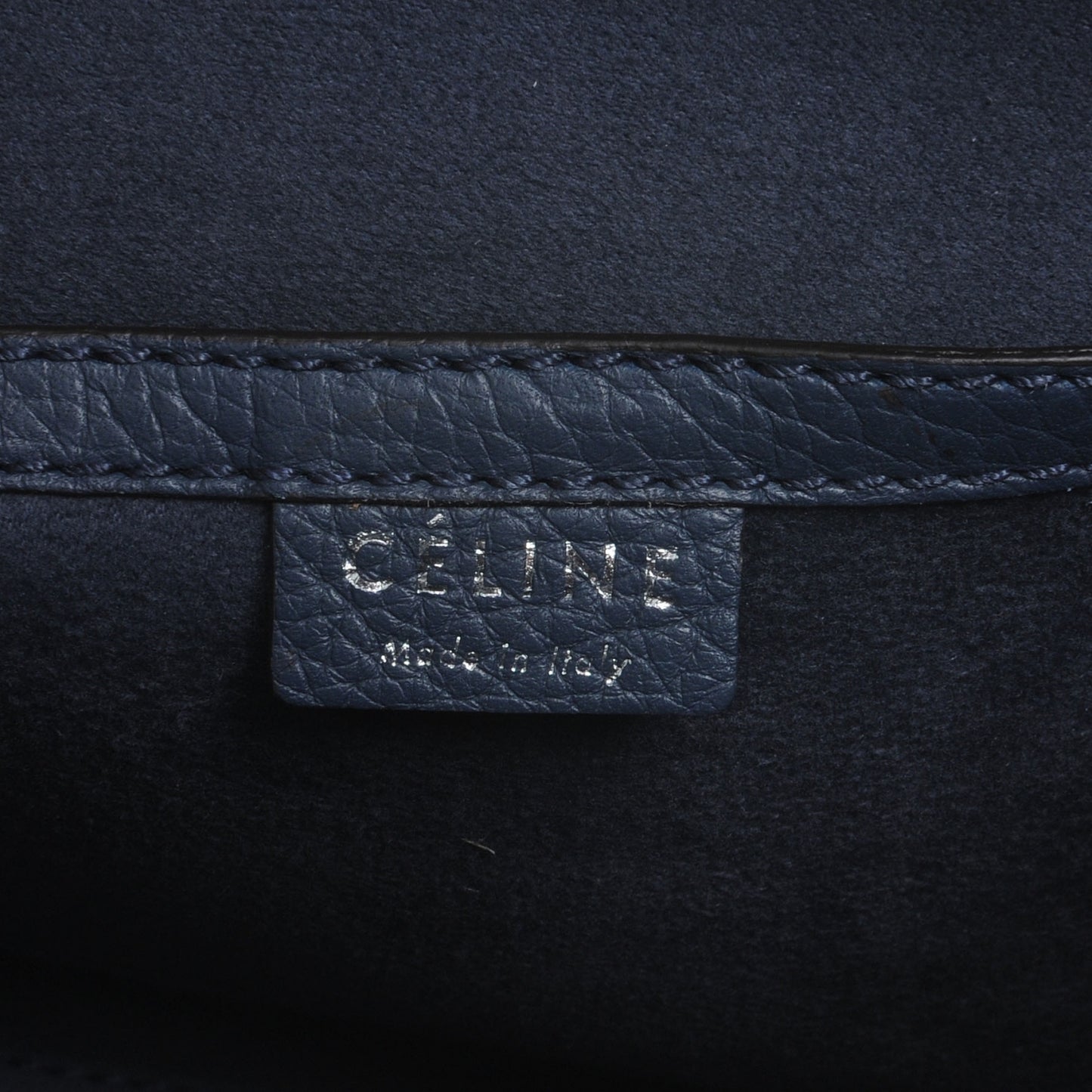 Drummed Leather Nano Luggage Blue