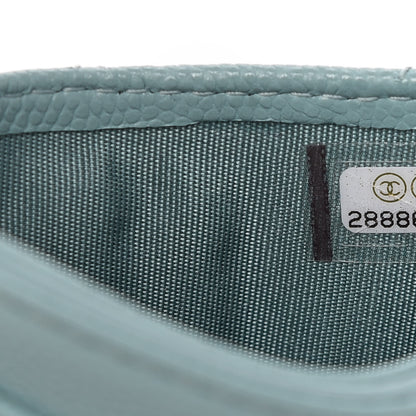 Chanel Caviar Quilted Card Holder Light Blue 8 of 9