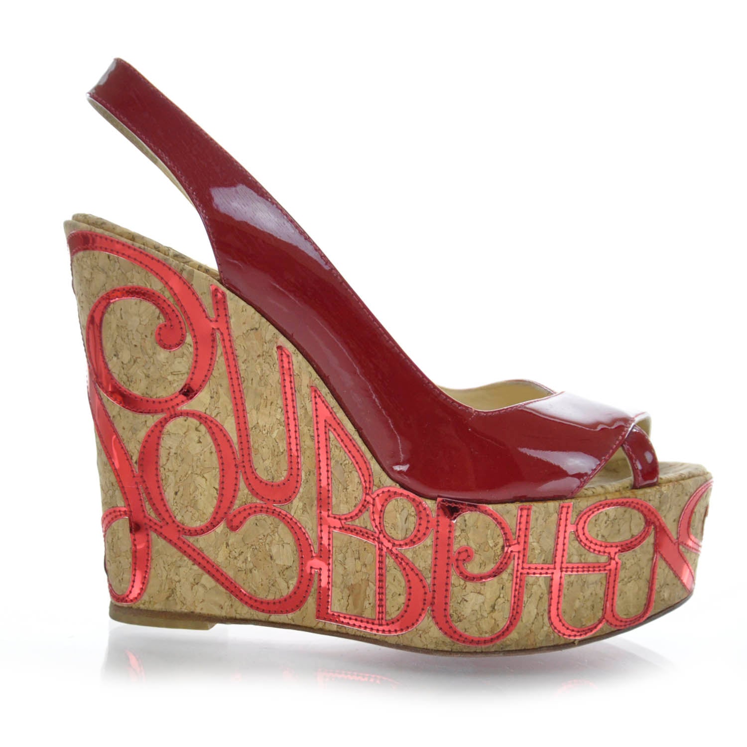 Christian Louboutin Cork Platform Marpop 140 Wedges 39.5 6 of 7