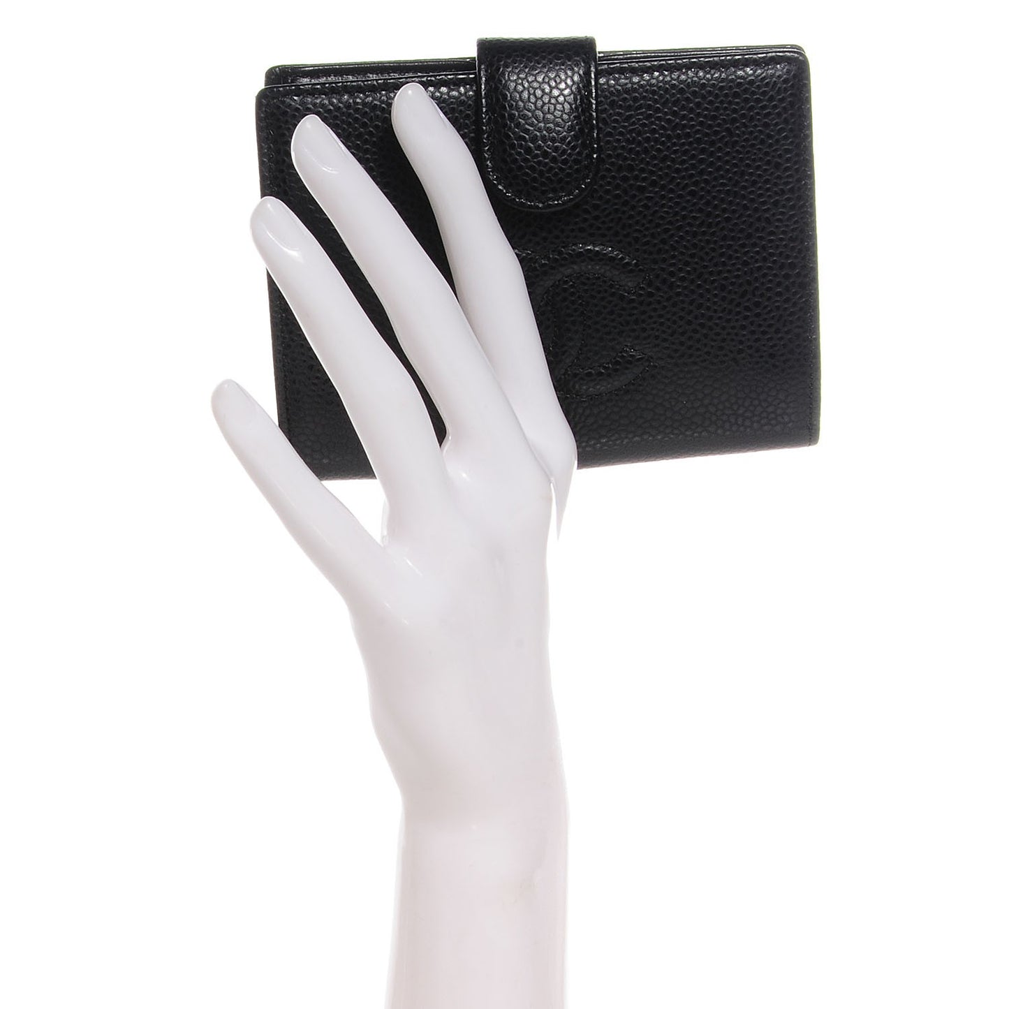 Caviar Timeless CC French Wallet Black