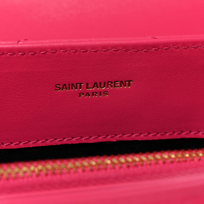 Saint Laurent Calfskin Y Quilted Monogram Small Loulou Chain Satchel Fresh Fuchsia 5 of 8