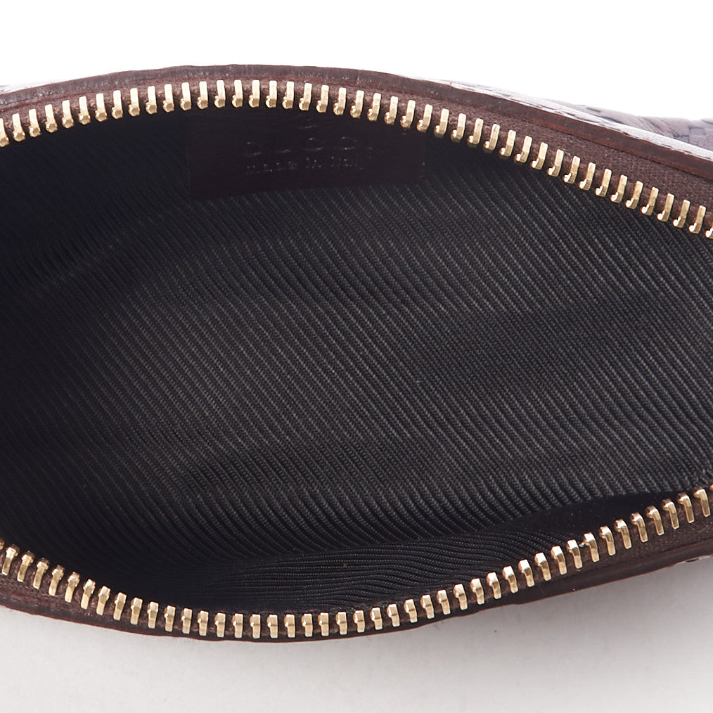 Guccissima Small Cosmetic Pouch Dark Brown