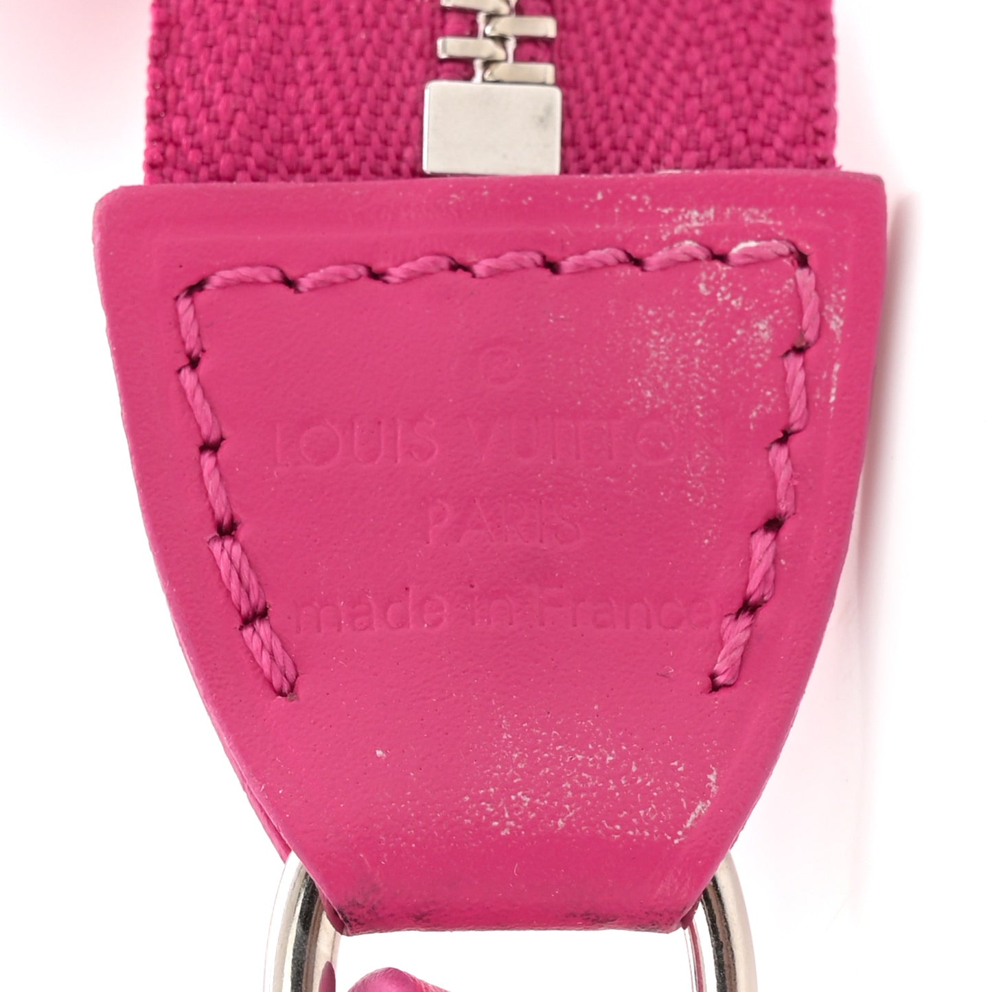 Satin Sequin Monogram Giant Pochette Accessories Fuchsia