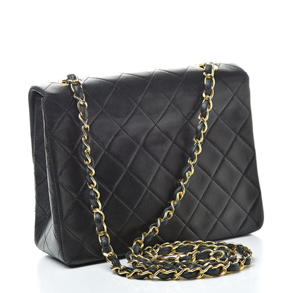 Chanel Lambskin Quilted Mini Square Flap Bag Black 3 of 15