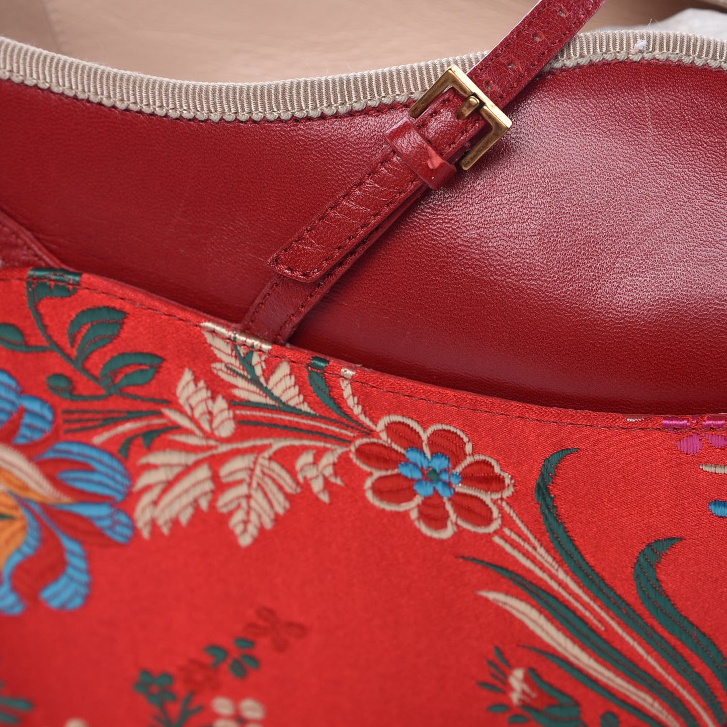 Malaga Kid Silk Hannelore Detachable Platform Slide 37 Hibiscus Red