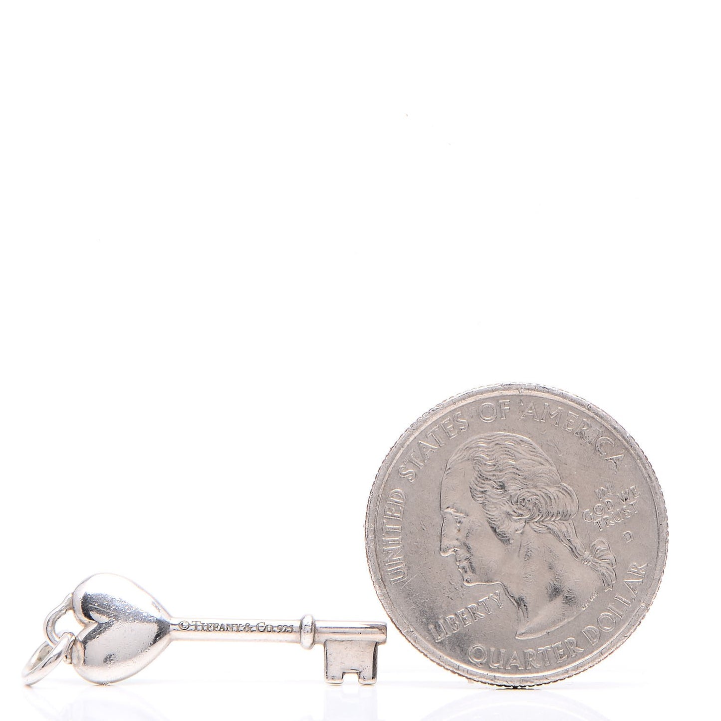 Sterling Silver Enamel Key Pendant Blue