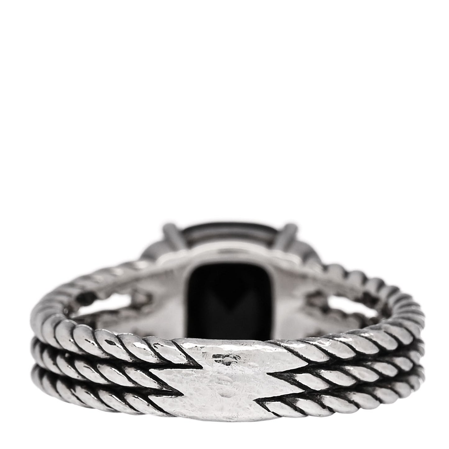 Sterling Silver Diamond Black Onyx 10mm Petite Wheaton Ring 57 8