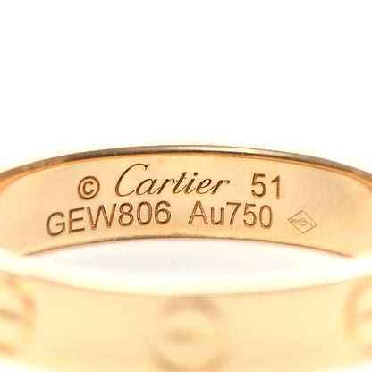Cartier 18K Yellow Gold 3.5mm LOVE Wedding Band Ring 51 5.75 4 of 5