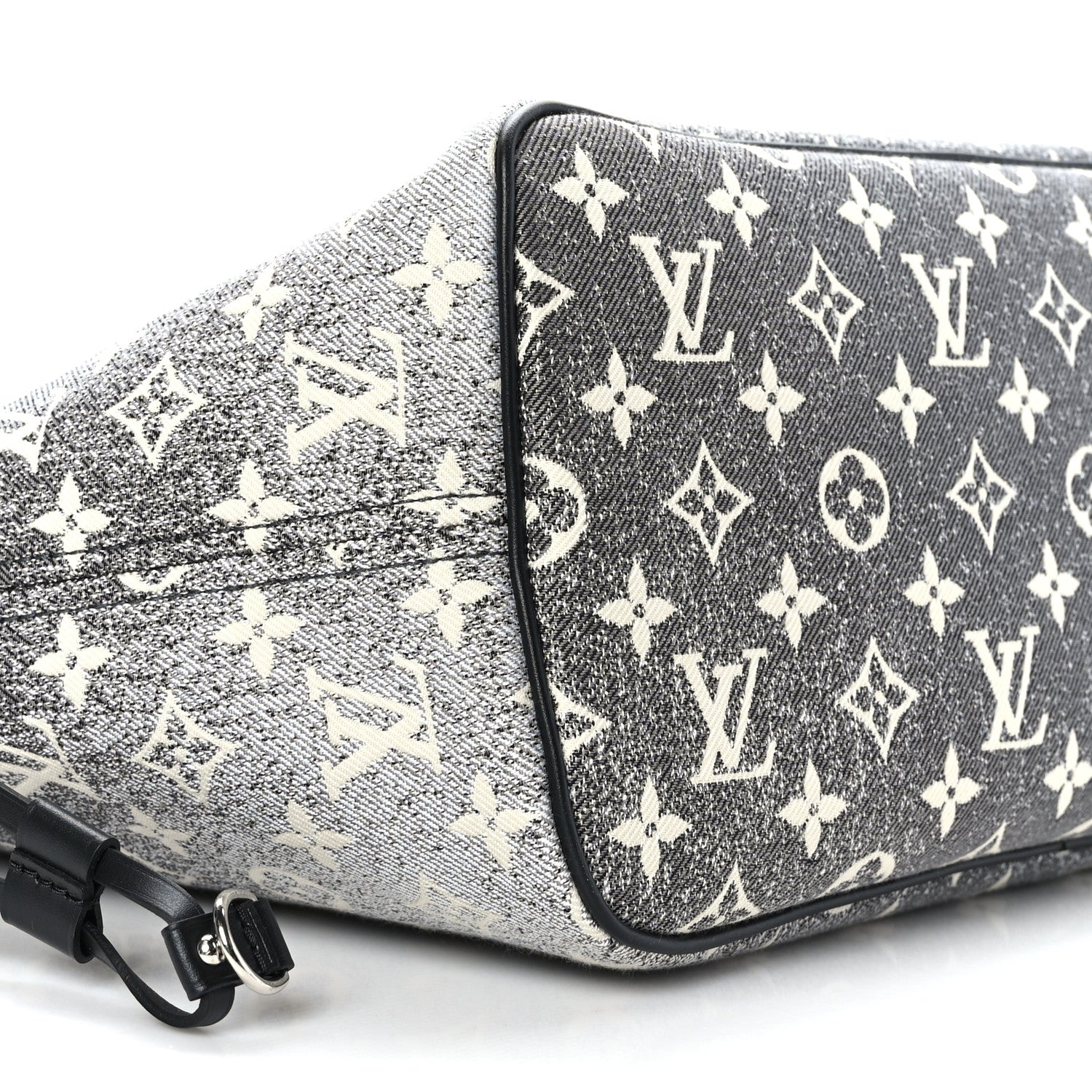 Louis Vuitton Denim Monogram Jacquard Neverfull MM Grey 8 of 9
