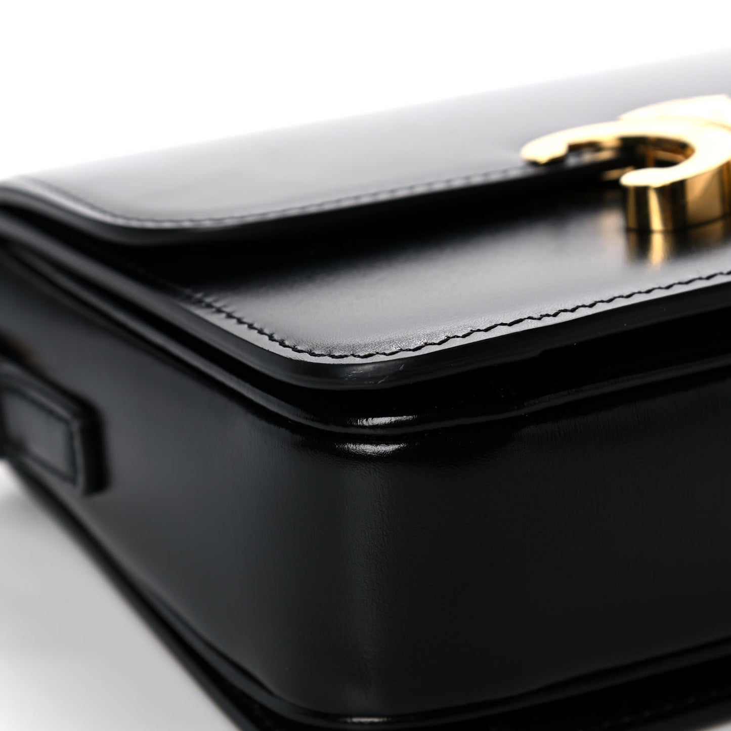 Shiny Calfskin Small Triomphe Black
