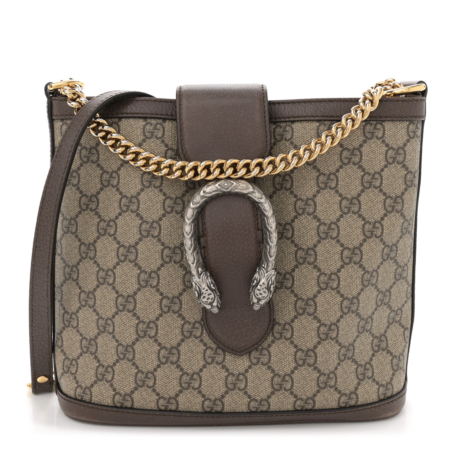 GG Supreme Monogram Medium Dionysus Bucket Bag Beige New Acero