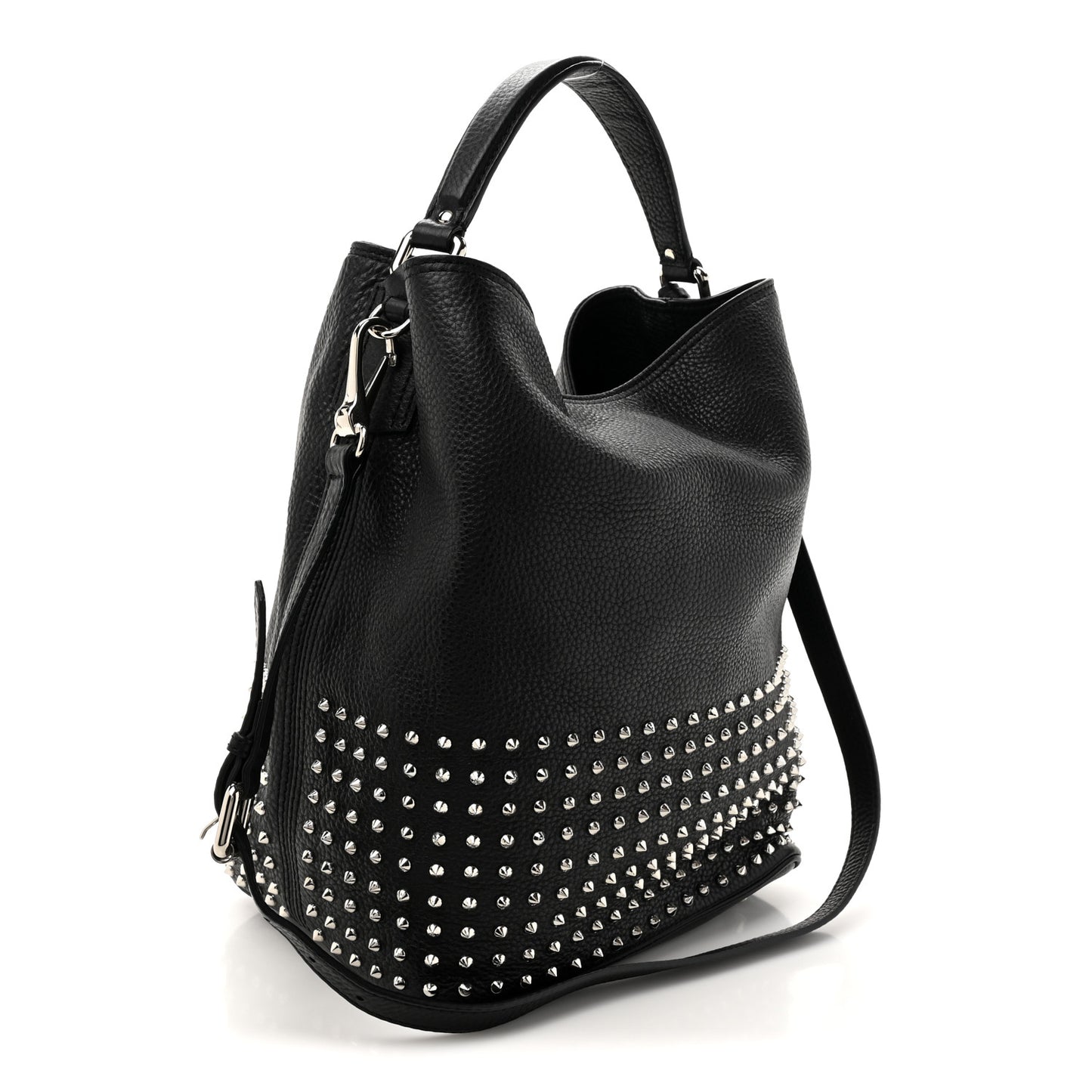 Calfskin Studded Medium Susanna Hobo Black