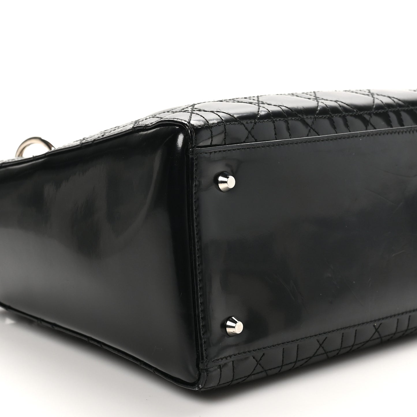 Patent Cannage Medium Lady Dior Black