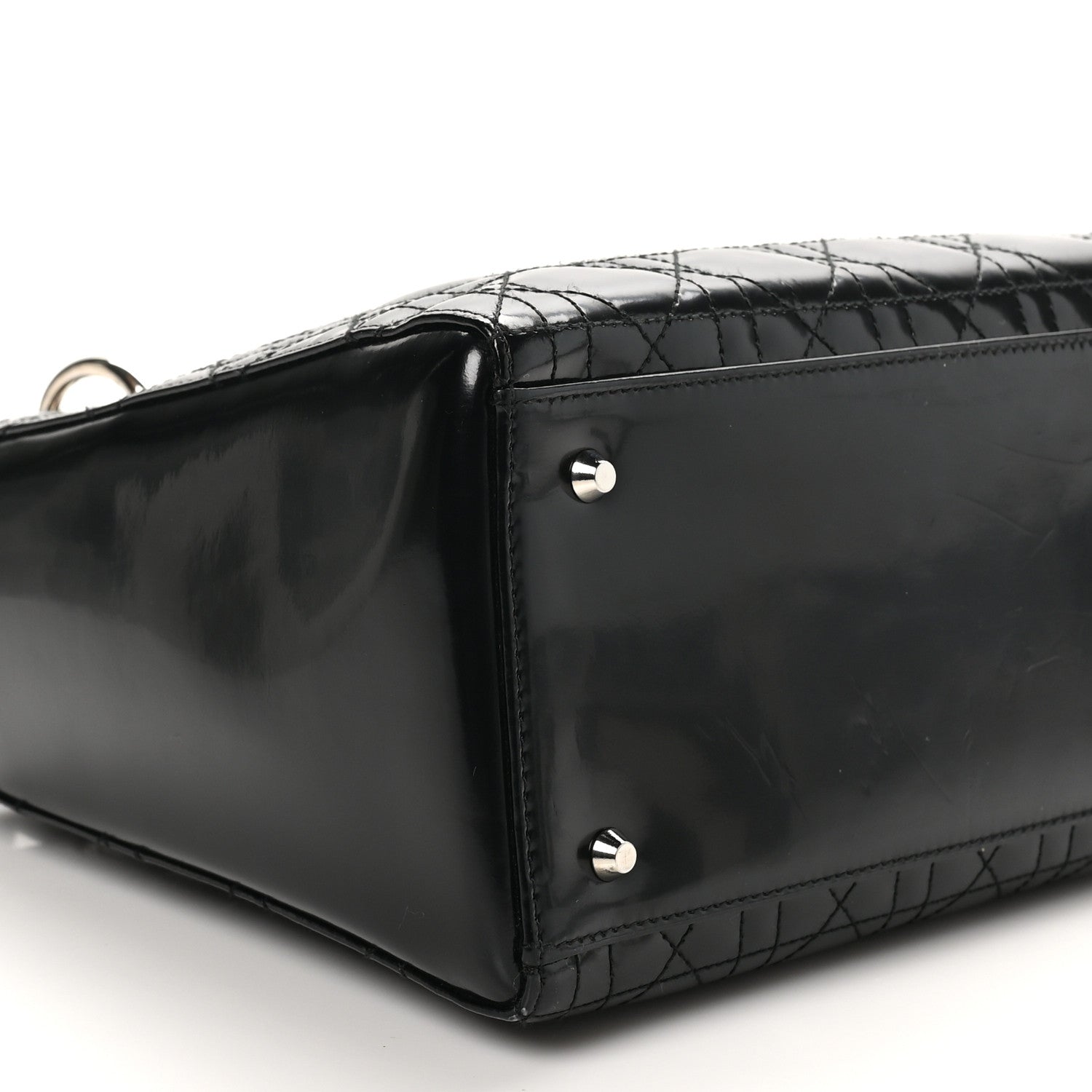 Christian Dior Patent Cannage Medium Lady Dior Black 9 of 11