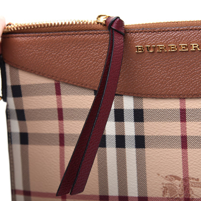 Burberry Haymarket Check Peyton Crossbody Clutch Bag Toffee 13 of 20