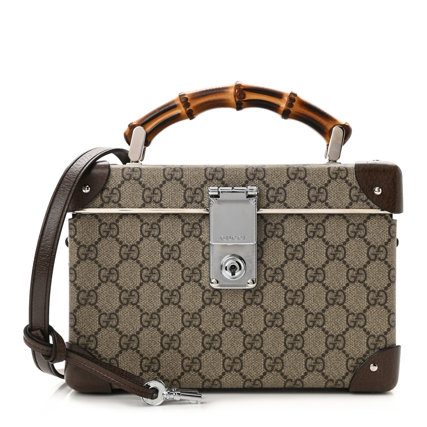 GG Supreme Monogram Globe-Trotter Beauty Case Brown
