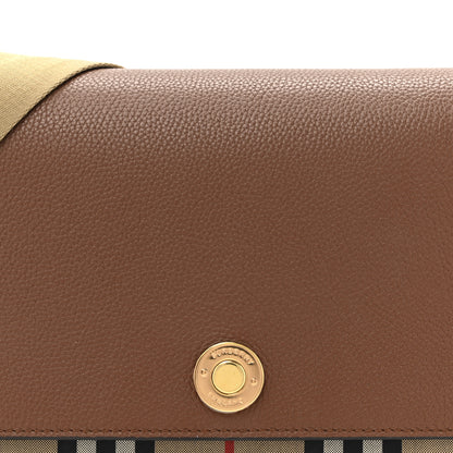 Burberry Calfskin Vintage Check Note Crossbody Bag Tan 7 of 13