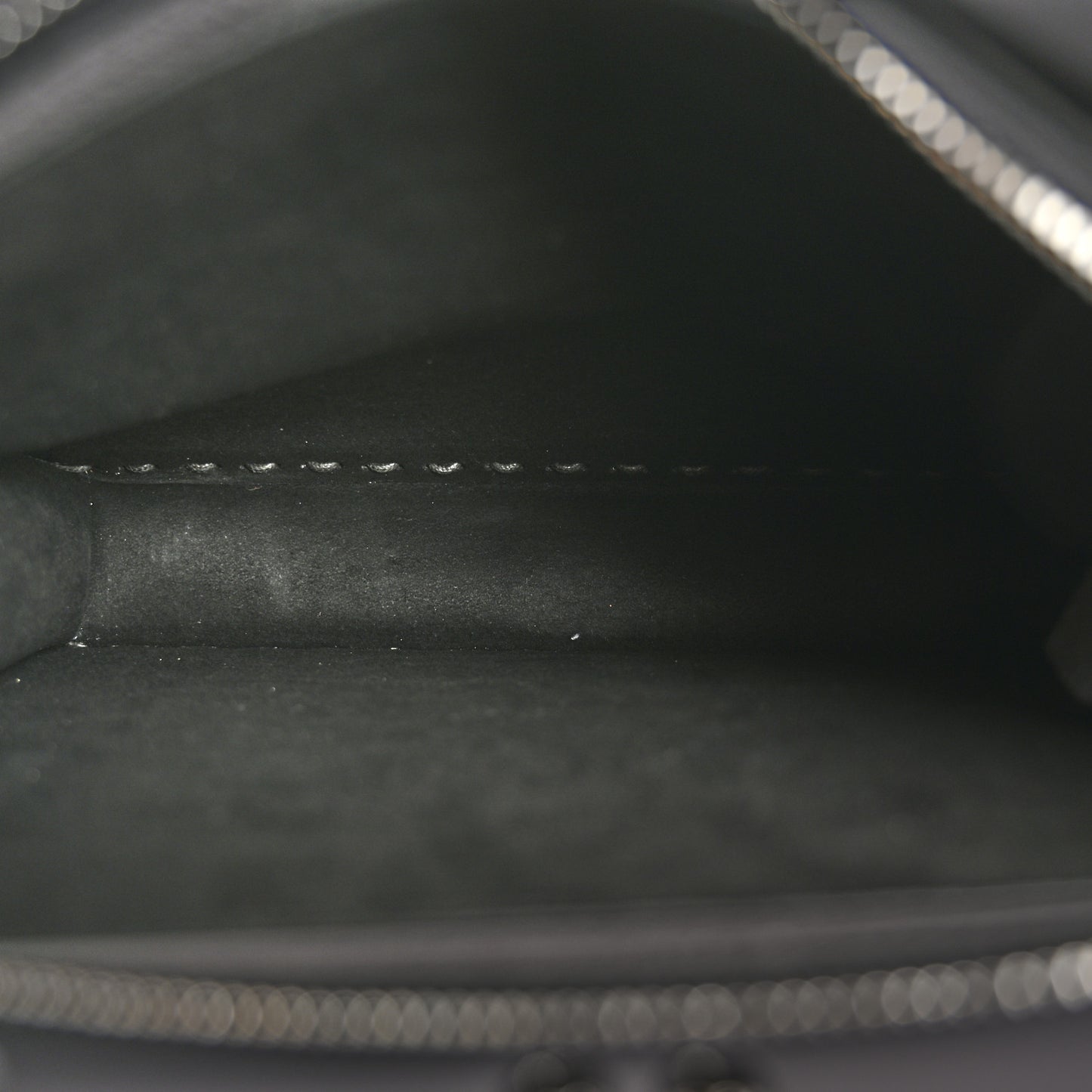 Cuoio Romano Selleria Macro Stitching Mini Peekaboo I SEE U Iconic Satchel Argento
