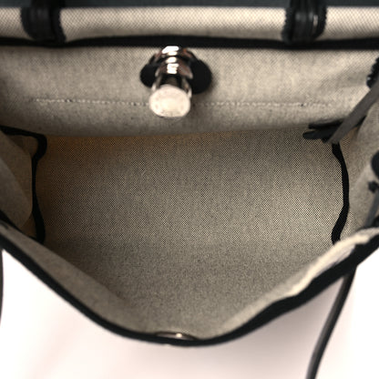 Hermes Vache Hunter Toile H Pegase Pop Herbag Zip Retourne 39 MM Bleu Indigo Ecru Black 6 of 11