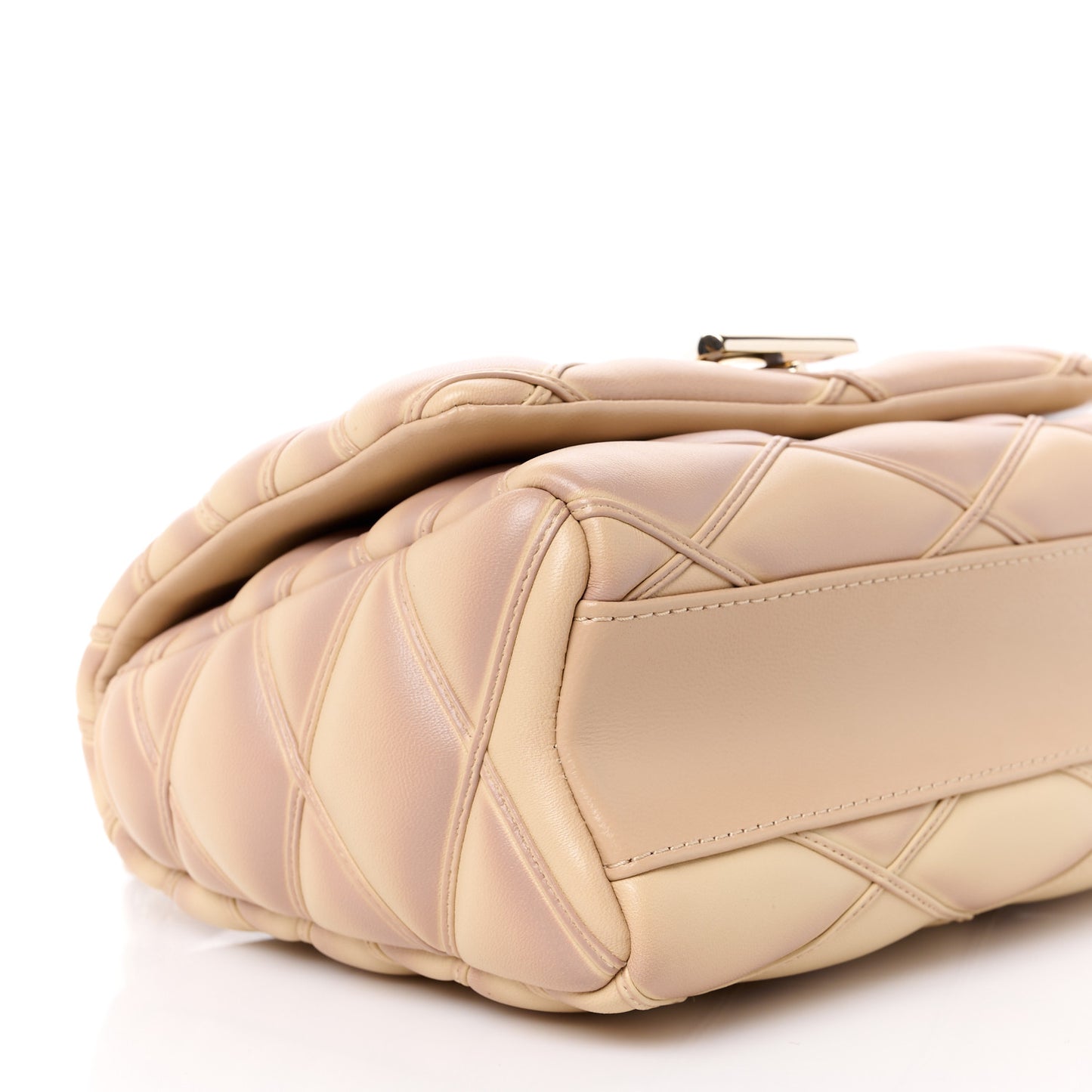 Lambskin Malletage Top Handle GO-14 MM Beige Rose