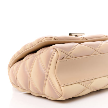 Louis Vuitton Lambskin Malletage Top Handle GO-14 MM Beige Rose 10 of 11