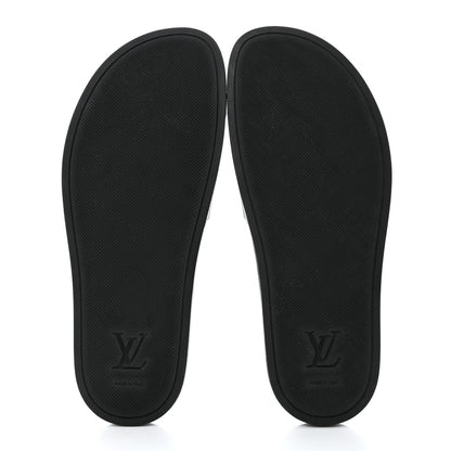Louis Vuitton Rubber Damier Mens Waterfront Mules 7.5 Black 5 of 8