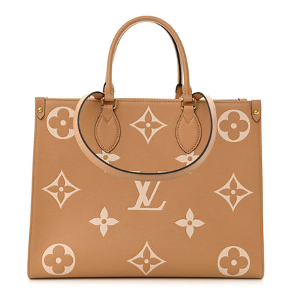 Louis Vuitton Empreinte Monogram Giant Onthego MM Arizona Creme 1 of 9