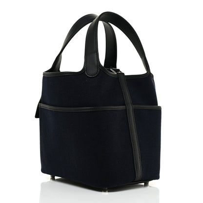 Hermes Toile Goeland Swift Cargo Picotin Lock 18 Bleu Marine 3 of 10