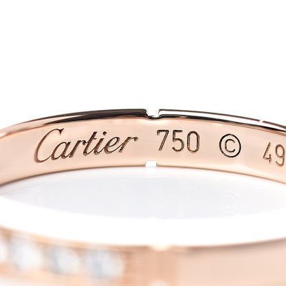 Cartier 18K Pink Gold Diamond Maillon Panthere Wedding Band Ring 49 5 4 of 5