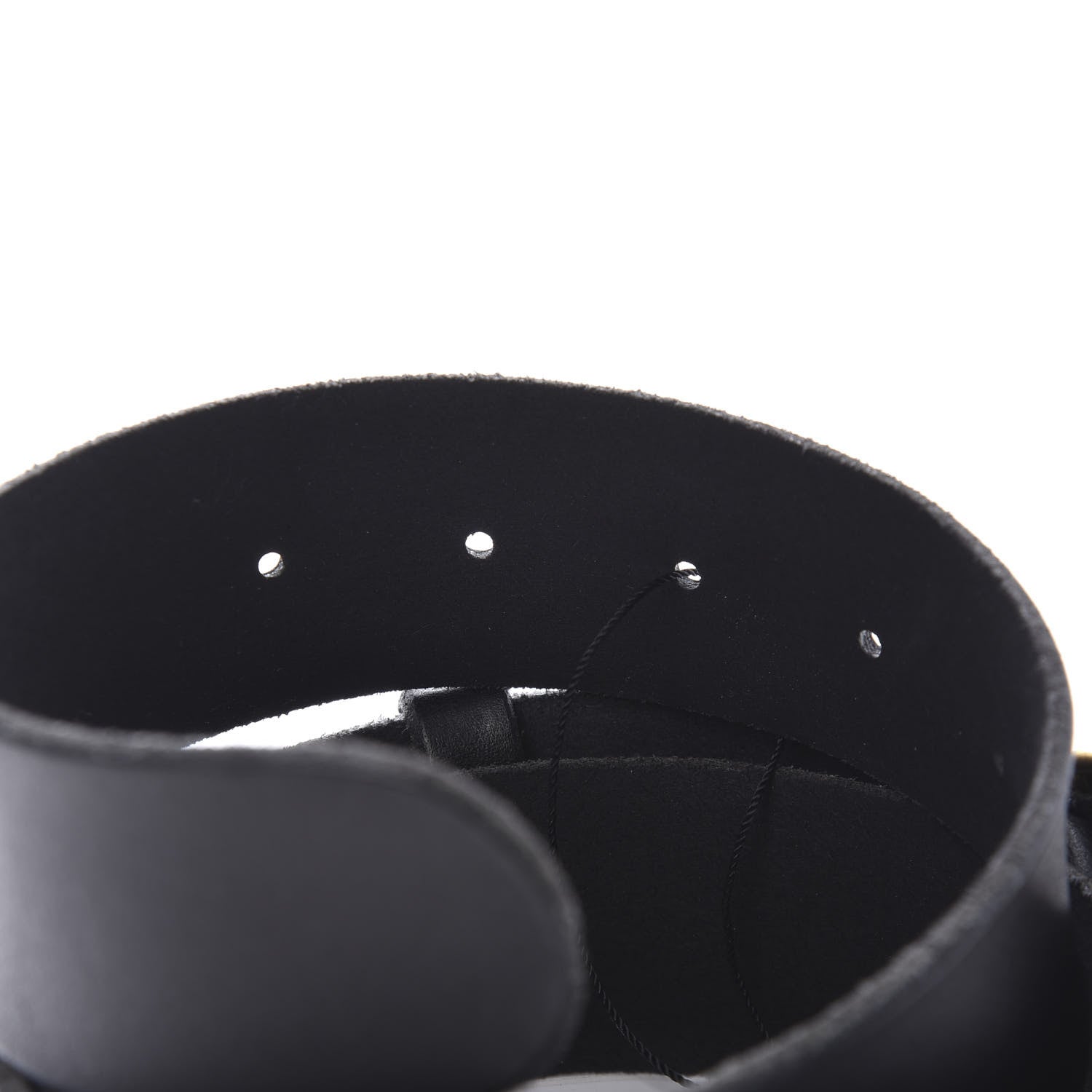 Gucci Calfskin Brass Feline Buckle Belt 80 32 Black 4 of 5