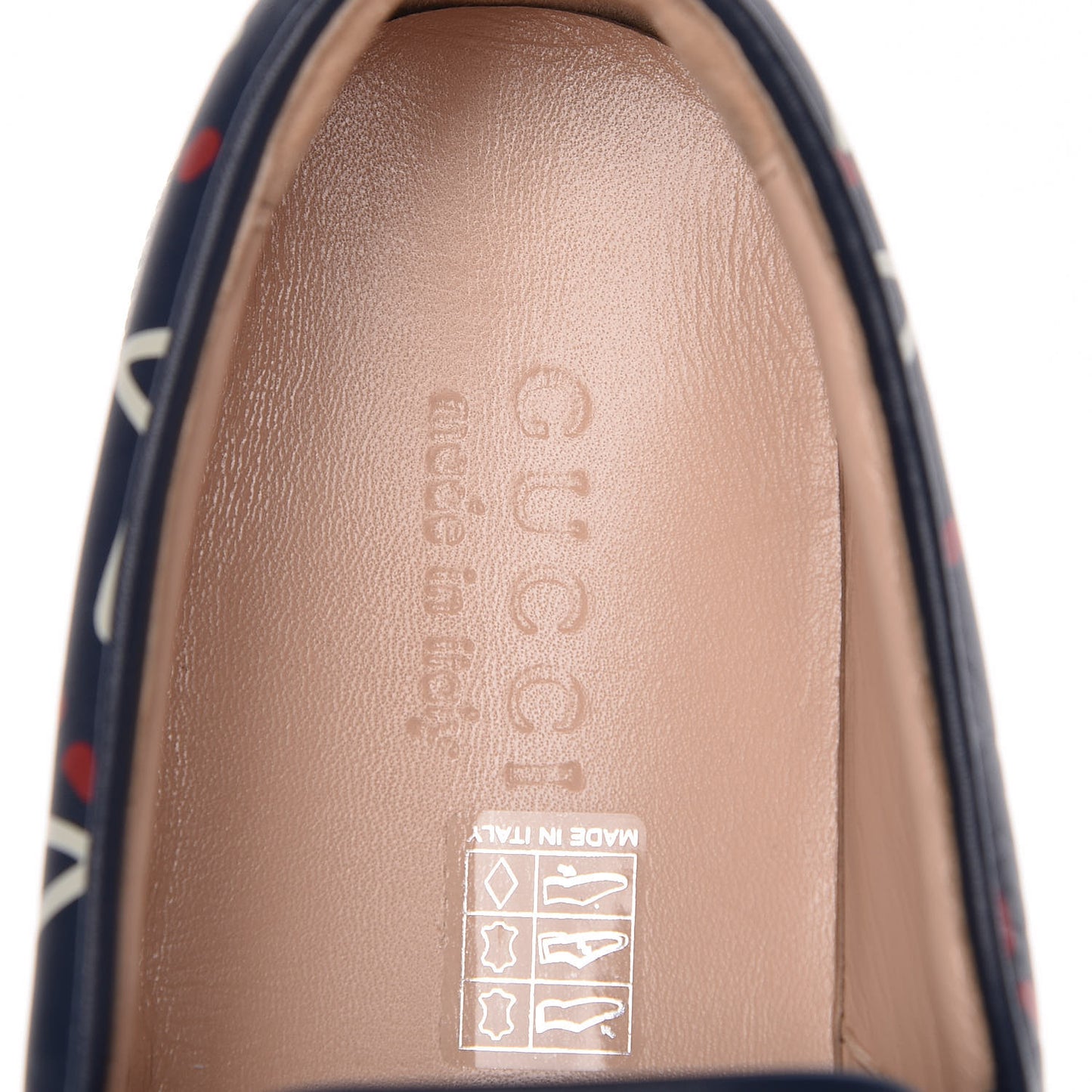 Calfskin GucciGhost Print Mens Dublin Slip On Sneakers 9.5 Blue Agata Hibiscus Red