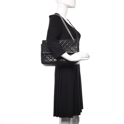 Chanel Glazed Calfskin Quilted Surpique 2.55 Reissue Black 2 of 17